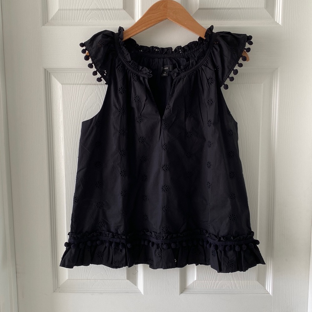 J Crew Eyelet Cotton Top